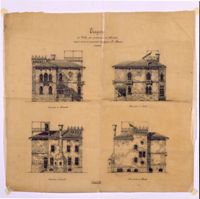 Progetto di villa da costruirsi a Mirano sulla proprietà Boato, Giovanni Sardi