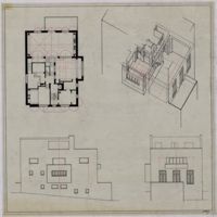 [Studio della composizione spaziale e di prospetto]