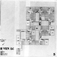 Plan n. 6500 : variante à 800 lits : niveau 3