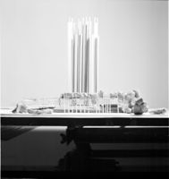 [Modello del progetto di Gio Ponti per il concorso del Plateau Beaubourg a Parigi]