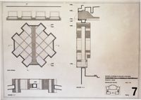 [Riproduzioni di disegni del progetto di Jacopo Gardella per la sala del consiglio provinciale di Bolzano]